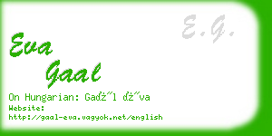 eva gaal business card